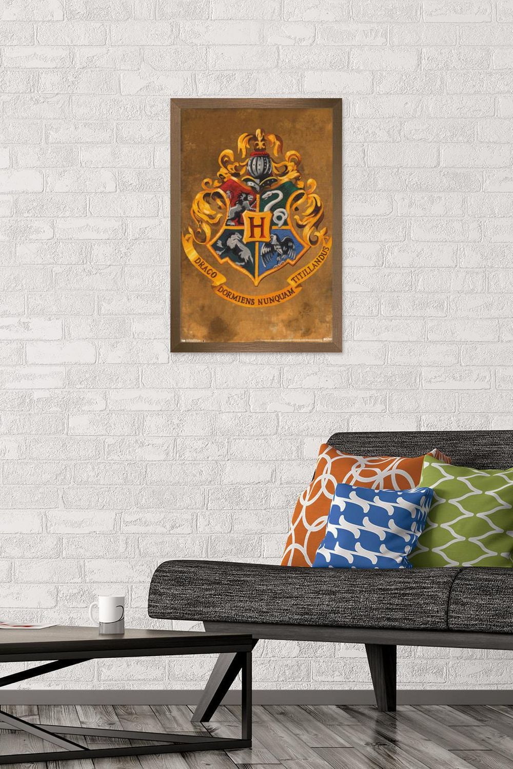 The Wizarding World: Harry Potter - Hogwarts Crest Wall Poster, 22.375" x 34" Framed