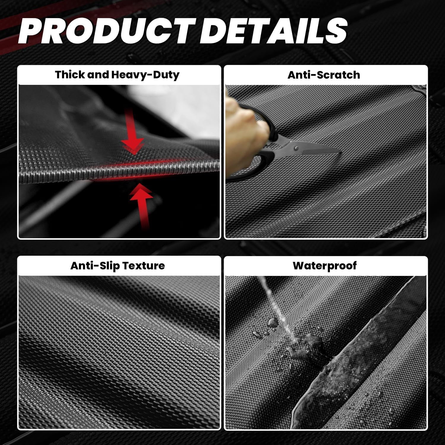 AOMSAZTO Floor Mats Fit for Toyota RAV4 Hybrid 2019-2024,All Weather Car Floor Mat Non-Slip TPE Rubber Floor Liners - 1st & 2nd Row Automotive Floor Mats-Black