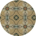 thumbnail image 1 of Ahgly Company Machine Washable Indoor Round Transitional Red Brown Area Rugs, 4' Round, 1 of 7
