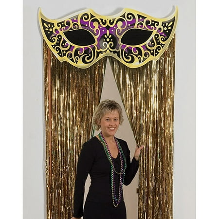 Mystique Mask Gold Foil Door Curtain