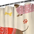 thumbnail image 3 of Colorful Funny Dachshund Shower Curtain 72"x84" ,Bathroom Decorative Shower Curtains Set with 12 Hooks,Modern Waterproof Washable Shower Curtain, 3 of 6