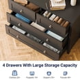 thumbnail image 2 of SunsGrove Dresser for Bedroom Wooden with 4 Drawers, 39" Wide Black Dresser, Chest of Drawers with Metal Handles and Anti-Tipping Devices for Living Room, Hallway, Closets, 2 of 6