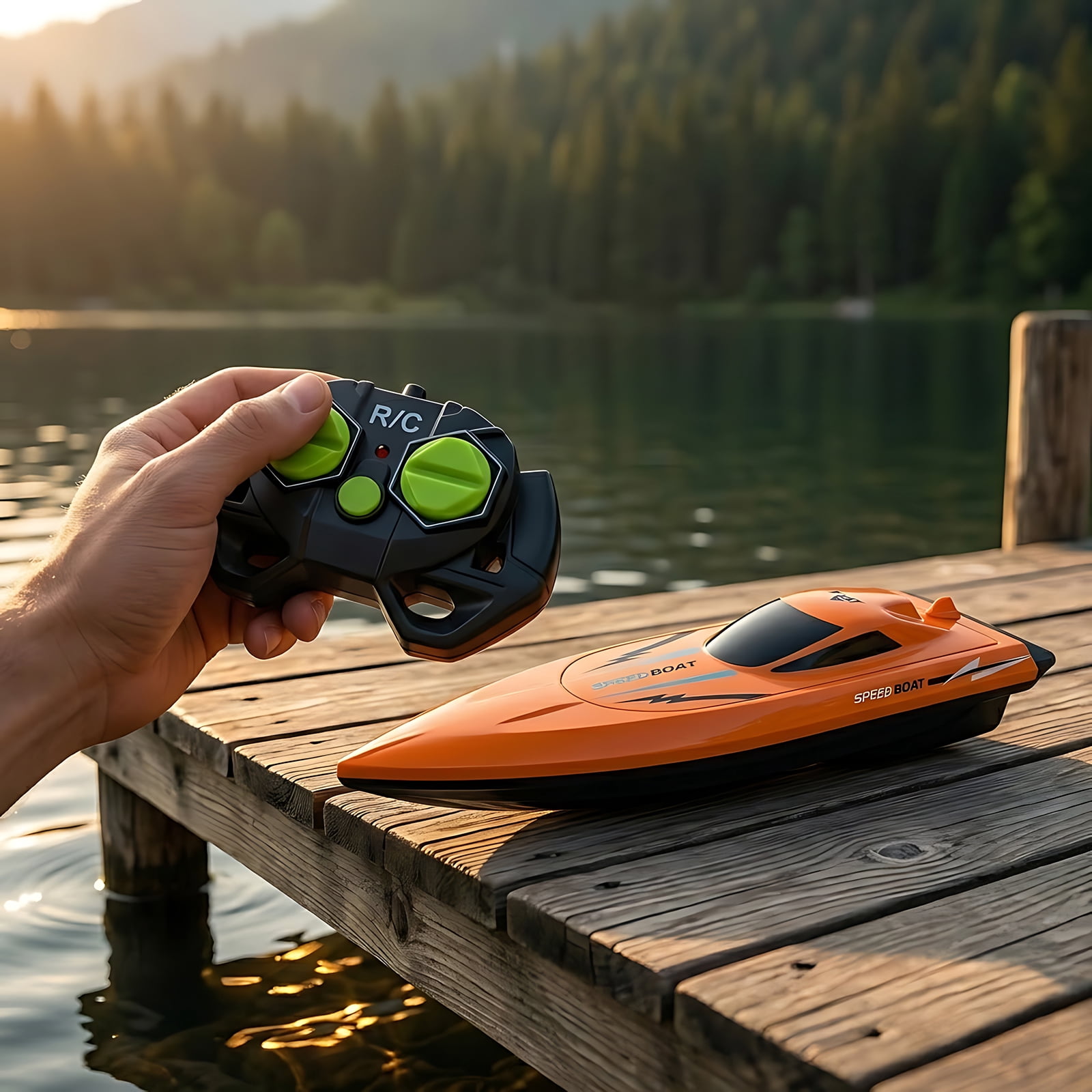 RC Speedboat, Funtogether Toys, MS300 with Dual Motors, 2.4GHz Waterproof Racer for Pools & Lakes, Gift for Kids