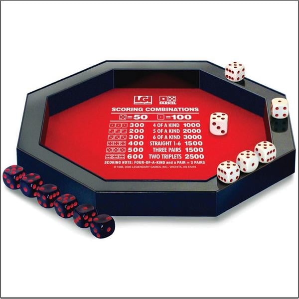 Farkel Game Set Wtih Rolling Tray
