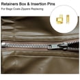thumbnail image 4 of 30Sets Zipper Repair Kits, #3 Retainers Box & Insertion Pins, Metal Latch Sliders for Bags Coats, Gold Tone, 4 of 6