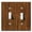 Red Brown Wood, variant on WIRESTER 2-Gang Toggle Wall Plate/Switch Plate Cover, Red Brown Wood