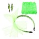 thumbnail image 4 of EeaseMX Diadema de encaje de los 80 con pendientes de neón, guantes de rejilla sin dedos para fiesta de los 80 (verde claro), 4 of 8