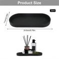 thumbnail image 2 of Set of 2 Bathroom Trays, Black Silicone Storage Tray(Oval), 2 of 5