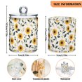 thumbnail image 5 of Yayeee 2 Pack Qtip Holder Bathroom Cotton Swab Canister with Lid Clear Dispenser Set, Sunflower Pattern, 5 of 6