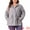 Light Grey, variant on Plus Size Drawstring Waist Zip-up Utility Jacket 1X Pink