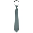 thumbnail image 1 of Corbatas de cremallera preatadas INSPIRE CHIC para el Día del Padre, corbatas de hombre de color sólido, formales y casuales, brillo de satén, gris, 1 of 5