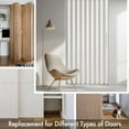 thumbnail image 7 of Accordion Style Magnetic Folding Door Curtains for Doorways/Closet, Room Divider Pleated Drapes with Hooks for Interior Living Room/Bedroom/Open Closet, White, W39 x L78 inches, 1 Panel, 7 of 7