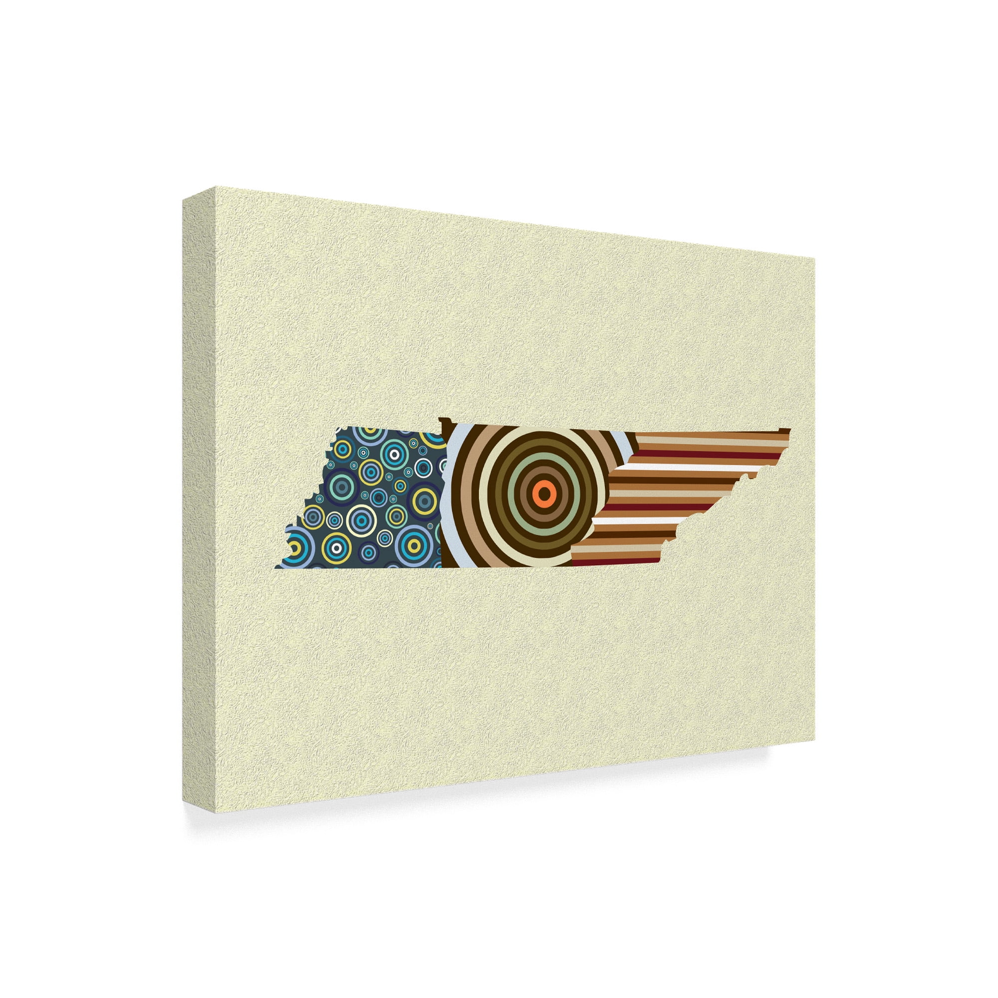 Trademark Fine Art 'Tennessee State Map' Canvas Art by Lanre Adefioye