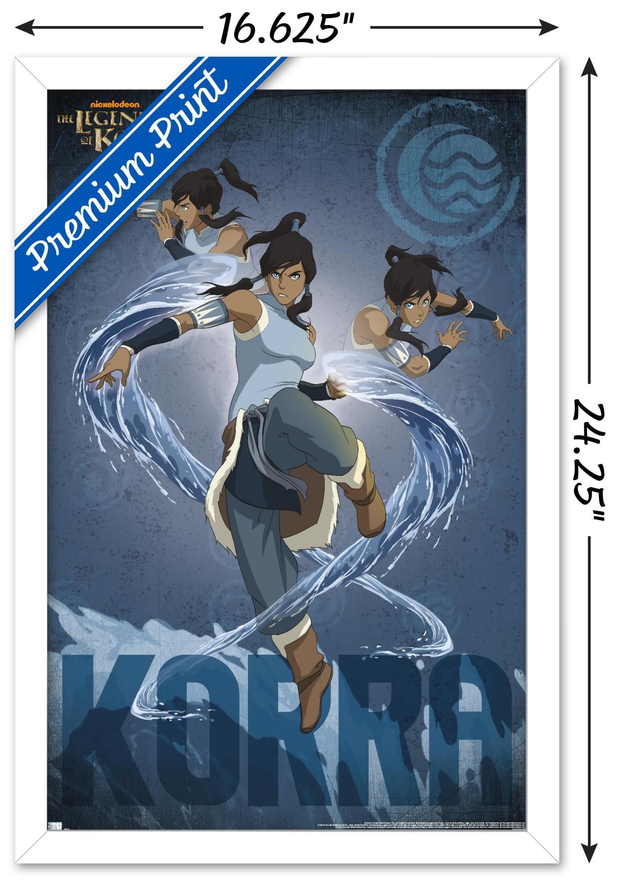 Avatar: The Legend of Korra - Korra Wall Poster, 14.725" x 22.375", Framed