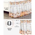 thumbnail image 3 of Thanksgiving Pumpkin Bed Skirt King Size 16 Inch Drop, Orange Pumpkin Flower Leaf Gray Wood Grain Wrap Around Dust Ruffle Bedskirts, Wrinkle & Fade Resistant Easy Fit Bedskirt with Adjustable Elastic, 3 of 8