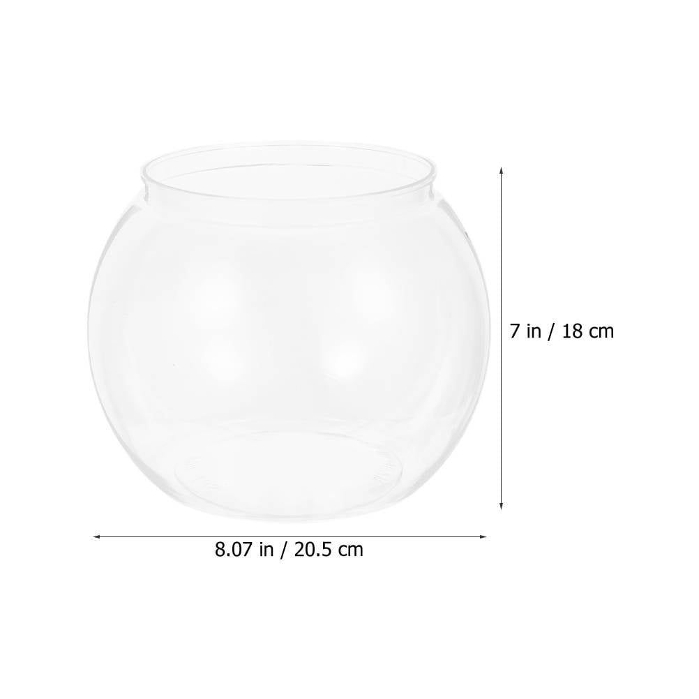 FRCOLOR 1 Set of Clear Aquarium Tank for Fish Book Stand Home Decor Round Plastic