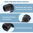 thumbnail image 4 of Conector de manguera de refrigerante del motor Unique Bargains para Opel Mokka J13 2012-2022, conector de manguera de refrigerante del radiador de plástico No.96958300 negro 1 pieza, 4 of 7