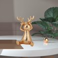 thumbnail image 3 of Estatua de ciervo Zulema Estatua Moderna Animal Oro, 3 of 5