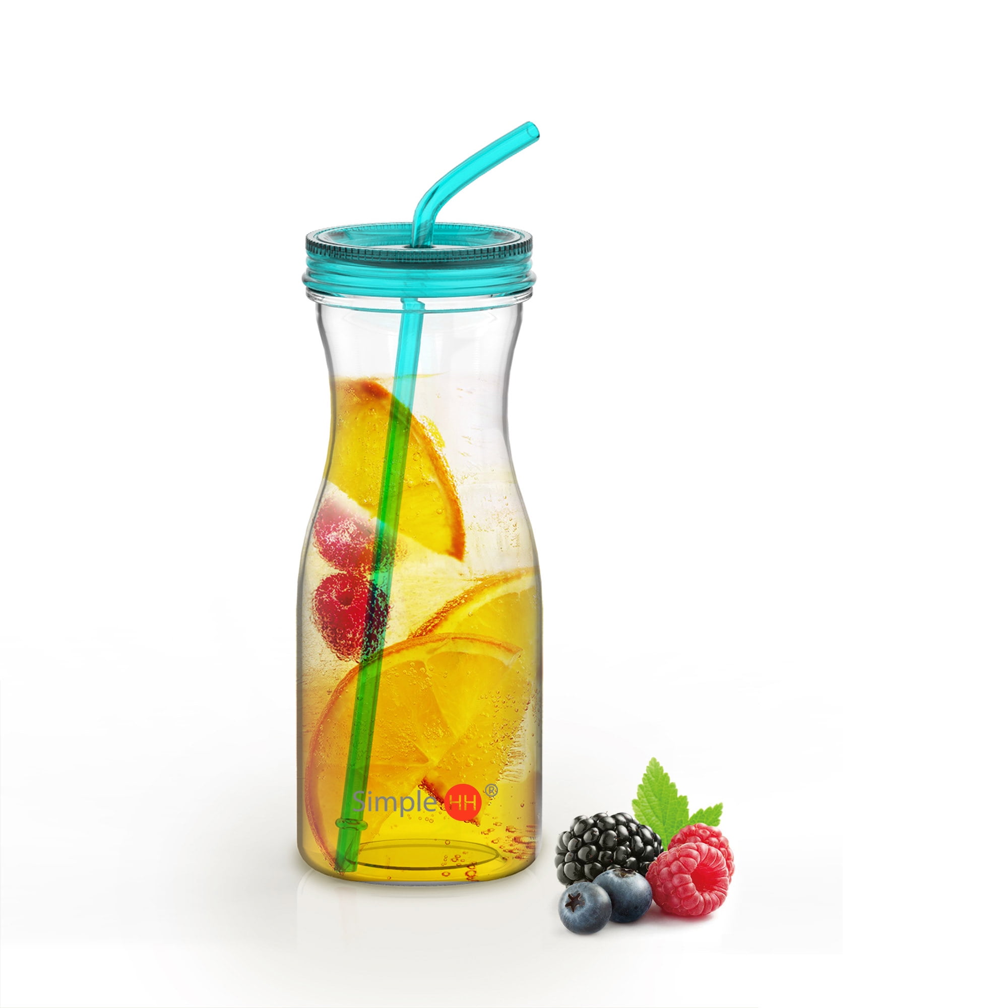Water Bottle With Straw Made by Simple HH33oz BPA Free Tritan Cold