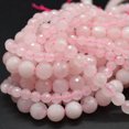 thumbnail image 2 of K-KED Quality Grade A Natural Rose Quartz Faceted Round Beads 6mm 8mm 10mm 15" Strand-6 mm, 2 of 6