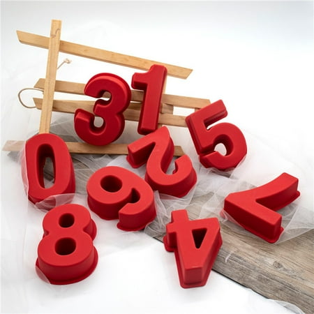 

Lovely Number Shape Cake Mold Stretchy Non-stick Silicone Pastry Mold for Home