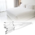 thumbnail image 2 of Soporte para sábanas, hebilla de fijación antideslizante, correas elásticas ajustables con 8 clips (blanco), 2 of 8