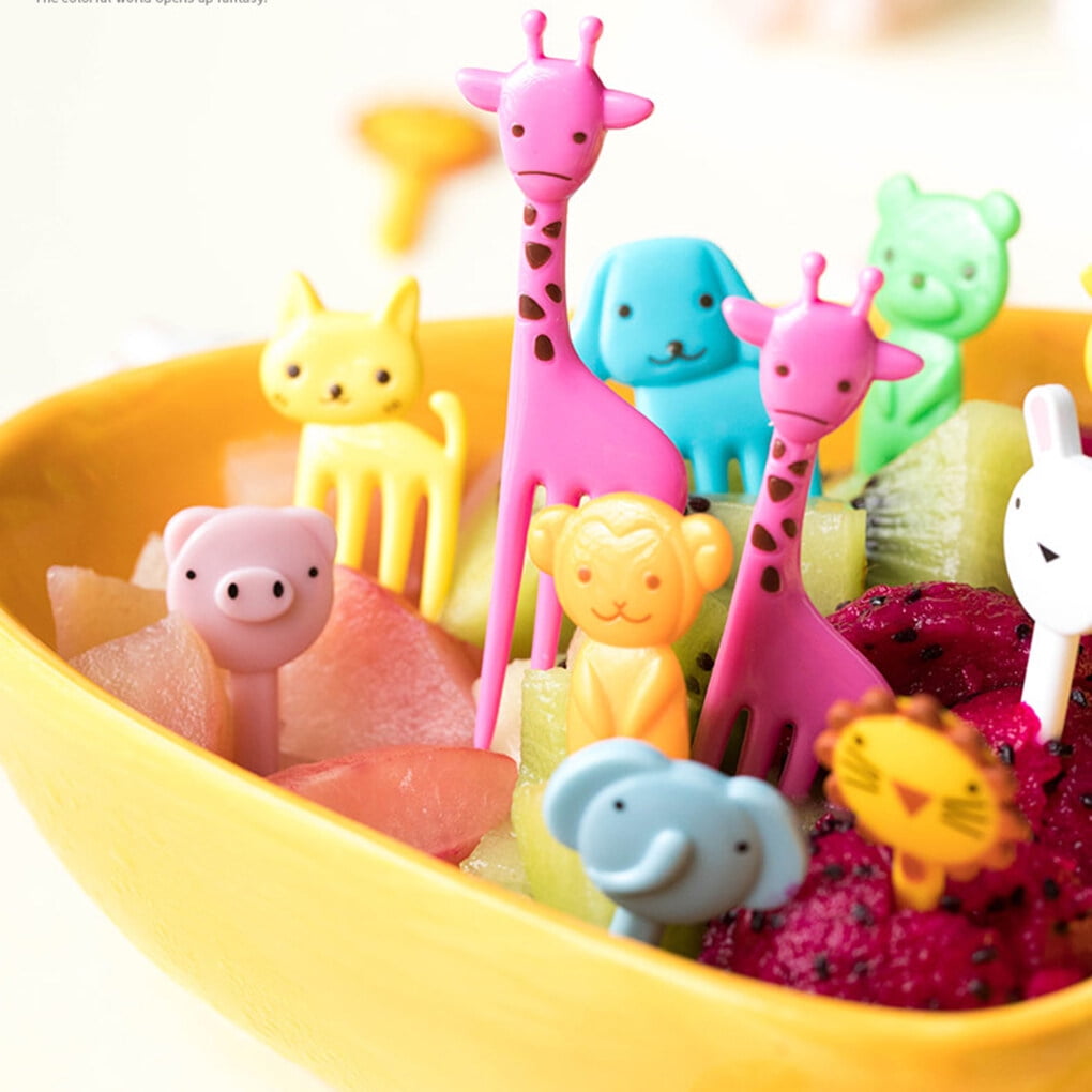 156PCS Animal Food Picks for Kids, FATLODA Fun Bento Picks for Picky Eater,  Cute Fruit Food Toothpicks, Lunch Bento Box Accessories for Toddler
