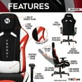 thumbnail image 3 of Techni Sport TSF72 Echo Gaming Chair, Black with Red and White RTA-TSF72-BK, 3 of 10