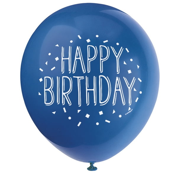 Ballons En Latex Multicolores "Happy Birthday" De 30 Cm