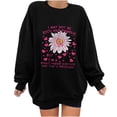 thumbnail image 1 of Moda mujer casual manga larga impreso o-cuello señoras sudadera tops Fridja ghj987+911, 1 of 5