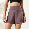 thumbnail image 2 of Sngxgn High Waisted Spandex Shorts for Women, Booty Workout Yoga Biker Shorts(Purple,S), 2 of 5