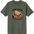 thumbnail image 4 of New Year Same Couch Potato Adult Green Crew Neck Short Sleeve Tee-XXL, 4 of 5