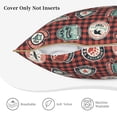thumbnail image 5 of Fotbe Mountain Adventure Badges Pattern Velvet Decorative Throw Pillow Covers with Elegant Piping, Soft Plush Cushion Cover for Sofa, Bed, Car, Office-20"x20", 5 of 8