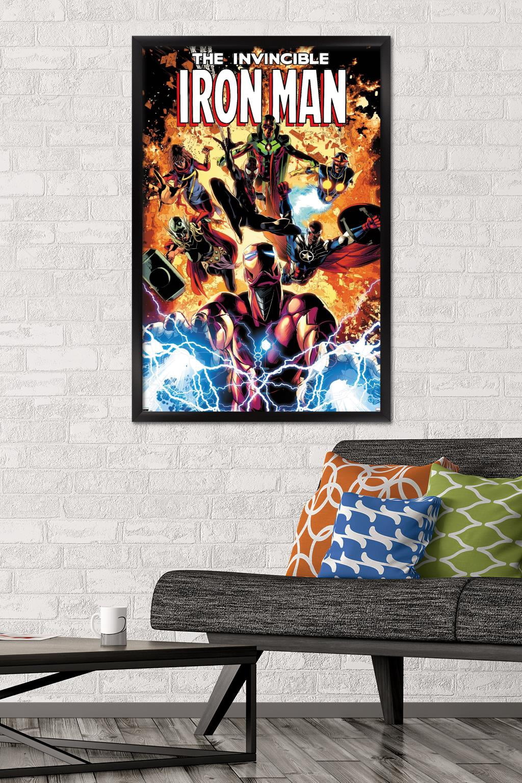 Marvel Comics - Iron Man - InVincible Iron Man #11 Wall Poster, 22.375" x 34", Framed