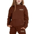 thumbnail image 2 of Wxolcjlv Toddler Girls Outfits Heart Print Long Sleeve Hoodie And Long Pant Set 2Pc Autumn Winter Thick Comfy Casual Stylish Sets,8 -9 Years, 2 of 3