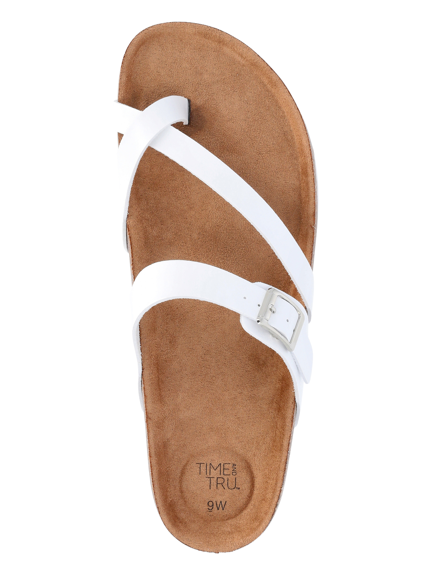 Time and Tru Women's Asymmetric Strap Footbed Sandals photo 4
