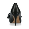 thumbnail image 3 of Journee Womens Crystol Slip On Low Stiletto Pointed Toe Evening Pumps, Widths Available, 3 of 9