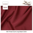 thumbnail image 5 of Unique Bargains Set of 4 600TC Combed Cotton Pillowcases, Standard, Burgundy, 5 of 8