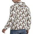 thumbnail image 6 of Uemuo Chickens Peck Grain Pattern Men's Hoodie - Casual Pullover Hoodie with Kangaroo Pocket, Stylish Hooded Sweatshirt for Everyday Wear-Small, 6 of 7