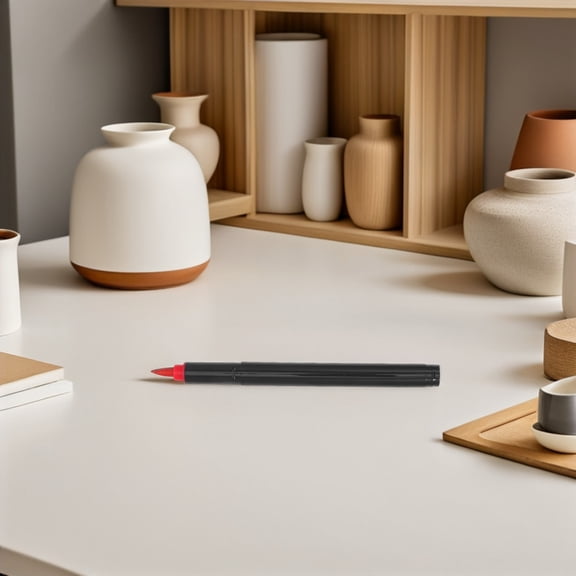 FOMIYES 6Pcs Uv Resistant Oil Based Cemetery Repair Marker for Weatherproof Headstone Lettering Black