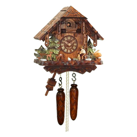 Engstler 11.5" x 12.5" Brown Analog Traditional Cuckoo Clock, 427