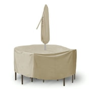 Round Table & Chair Cover for 48"-54" tables with 4-6 High Back Chairs, 40" height