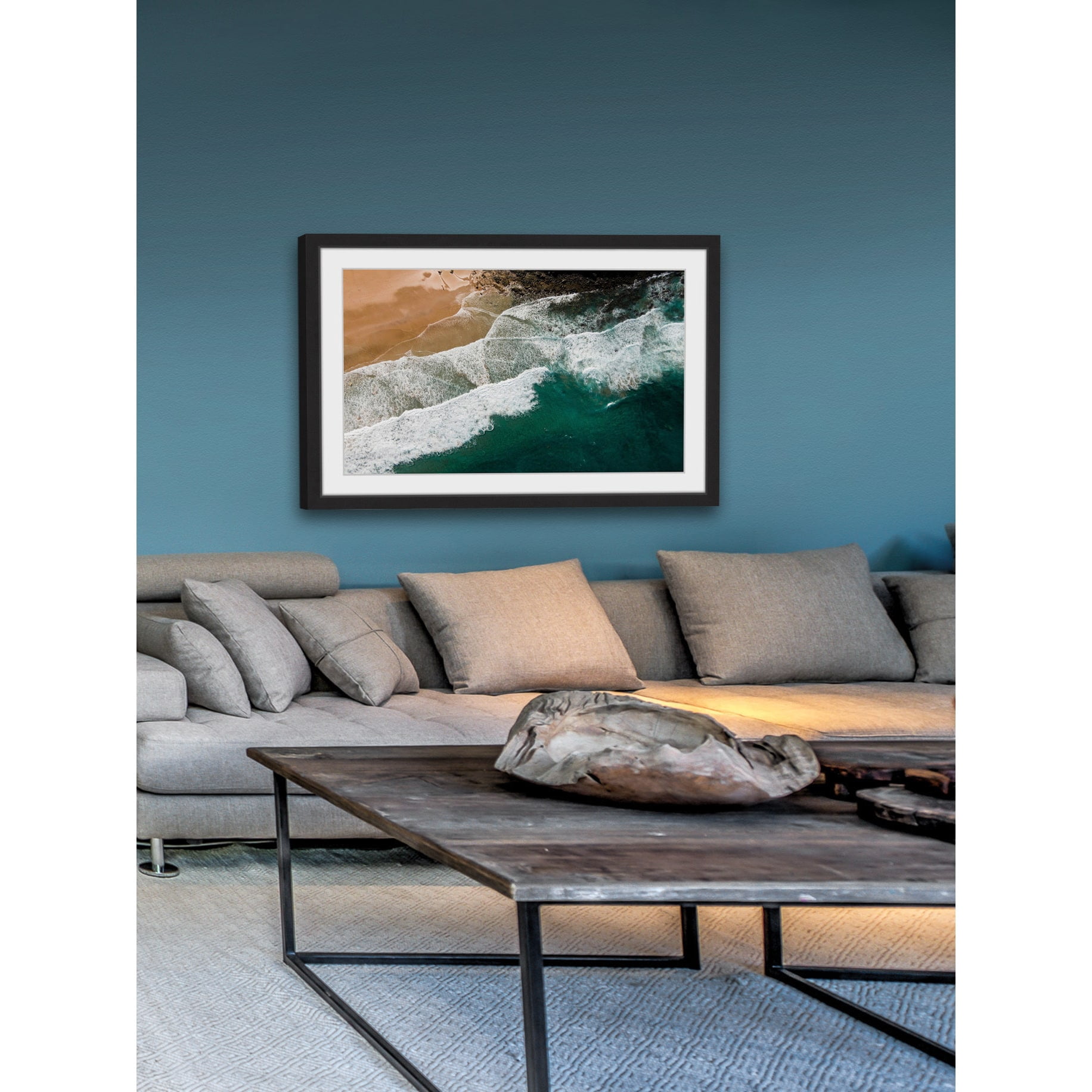 Marmont Hill "Waves Crashing" by Karolis Janulis Framed Painting Print