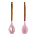 thumbnail image 1 of Utensilios de cocina del silicón de la cocina, sistema del utensilio de cocina de 2 piezas, utensilios de cocina de madera fáciles de limpiar, 1 of 5