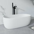 thumbnail image 5 of Barara King Modern Soaking Bathtub,Bathtub, 51'' Bathtub Resin Stone Soaking Bathtub Solid Surface Modern Tubs with Overflow and Pop-up Drain in White, 5 of 11