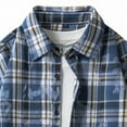 thumbnail image 3 of Purcolt Men's Flannel Printed Shirt Long Sleeve Oversized Button Down Casual Plaid Shirt, 3 of 5
