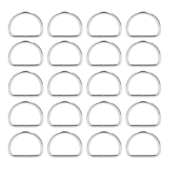 Oubit Metal D Rings,20Pcs D Rings Easy Metal Buckle D Rings Professional Grade