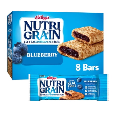Nutri-Grain Blueberry Chewy Soft Baked Breakfast Bars (Pack of 20)