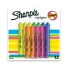Sharpie Tank Style Highlighters, Chisel Tip, Assorted Fluorescent, 12 Count