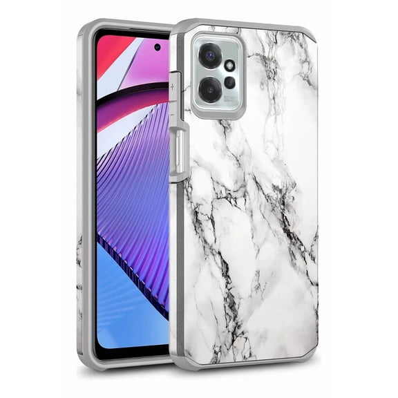 Rosebono Compatible With Motorola Moto G 5G 2023 Case Slim Hybrid Shockproof Hard Cover Graphic Fashion Colorful Skin Cover Armor Case for Motorola Moto G 5G 2023 (Green Marble)
